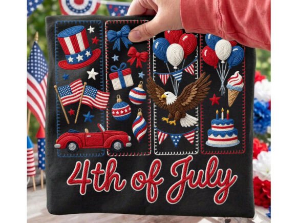 4th July Panels Eagle Party Tshirt Png: A Designer's Asset