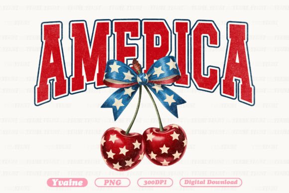 4th of July PNG America Cherry Coquette: A Sweet Patriotic Statement