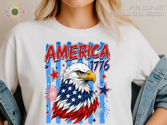 America 1776 PNG: A Patriotic Bald Eagle for Bold Designs