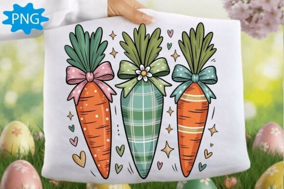Happy Easter Carrot Coquette PNG: Festive Design for Your Store