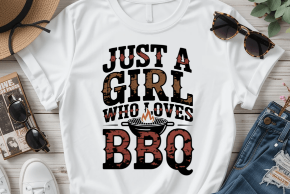 Just a Girl Who Loves BBQ PNG: A Design Asset for Grill Masters