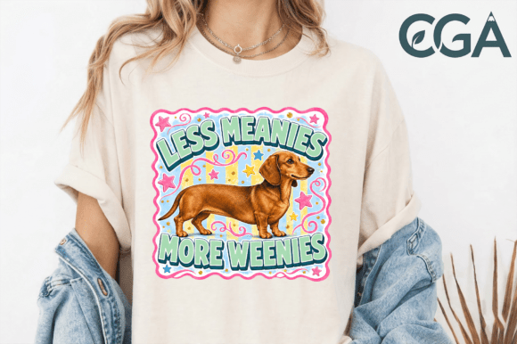 Less Meanies More Weenies: A Retro Digital Design for Dog Lovers