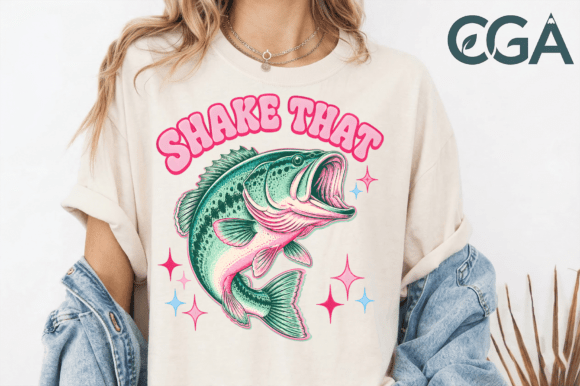 Shake That Bass: A Retro PNG for Anglers and Creators