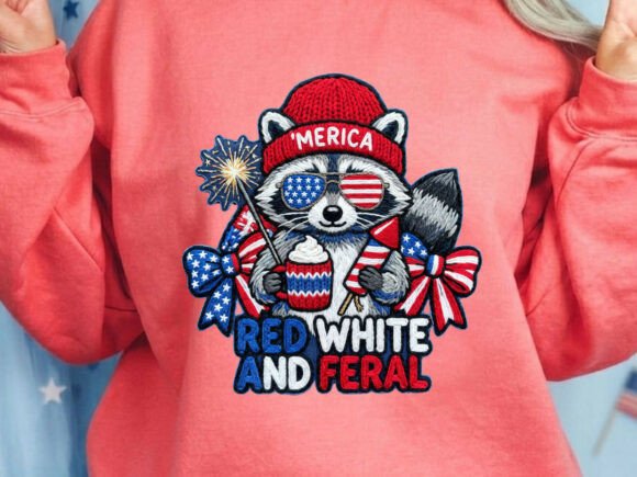 Unleashing Patriotic Whimsy with the Funny Raccoon Kids USA Tshirt Png